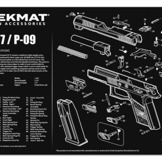 Tapis de maintenance/nettoyage Tekmat pour pistolets CZ P-07/P-09